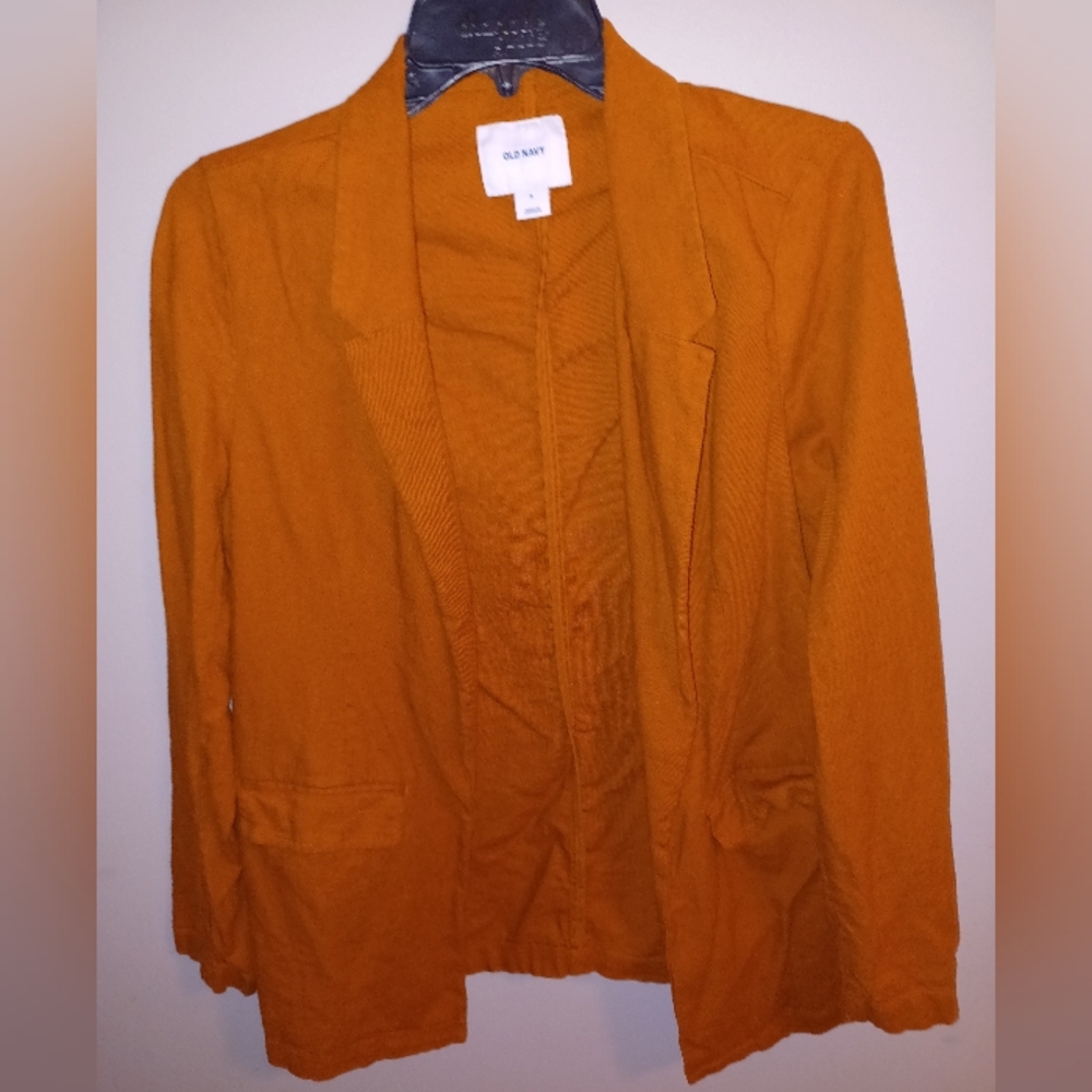 Old Navy Brown Linen Blazer